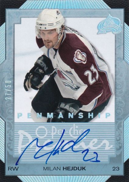 AUTO karta MILAN HEJDUK 07-08 OPC Premier Penmanship Silver /50